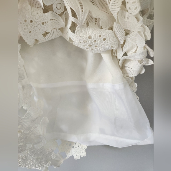 Shoshanna Lace Sheath Dress White Sz 8 - Picture 13 of 17